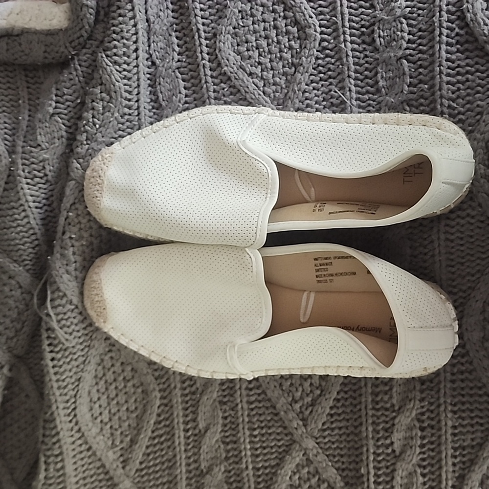 Size 10 Time and Tru slip on flats with memory foam